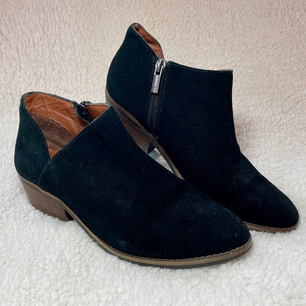 Lucky Brand women's  black suede booties